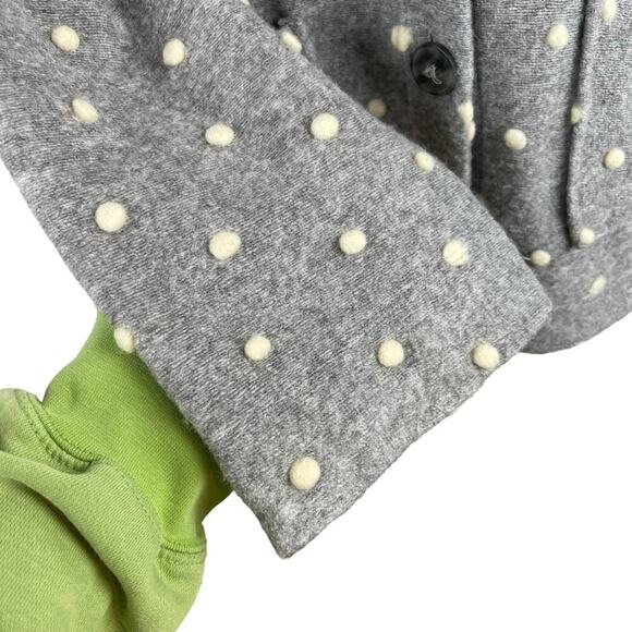 Madewell AG245 Texture & Thread Boxy Bobble Cropped Cardigan Small Polka Pom - Picture 5 of 16